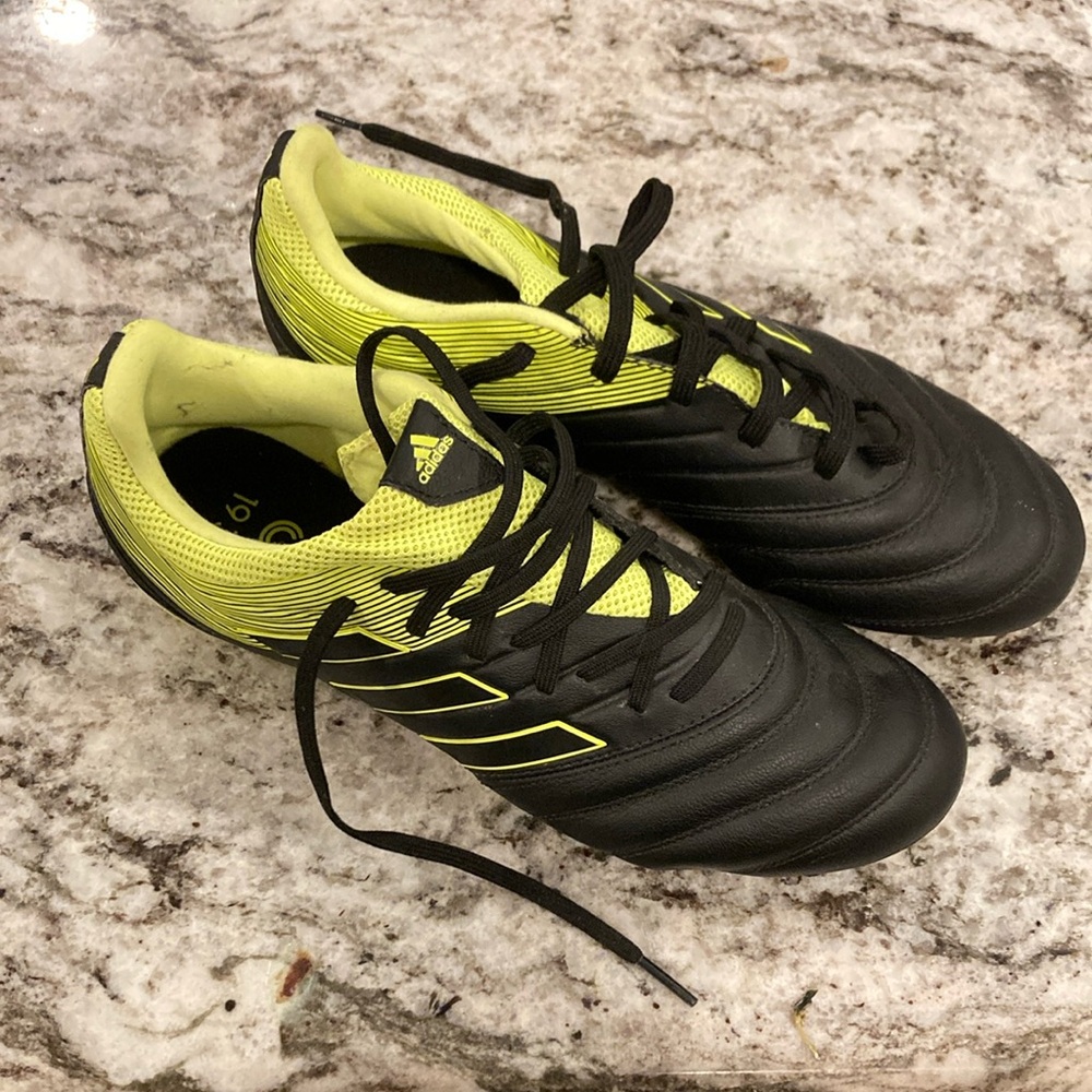 Adidas Copa Black and Neon Yellow Soccer Cleats size 8.5